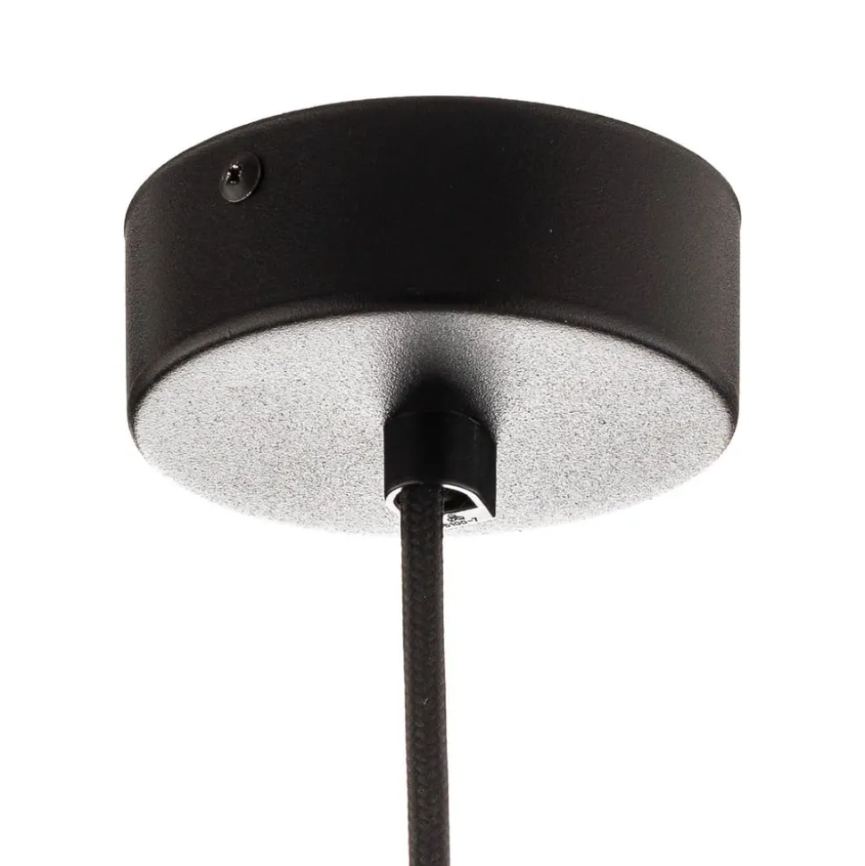 Hængelampe Polaris, spejlet glas, røget