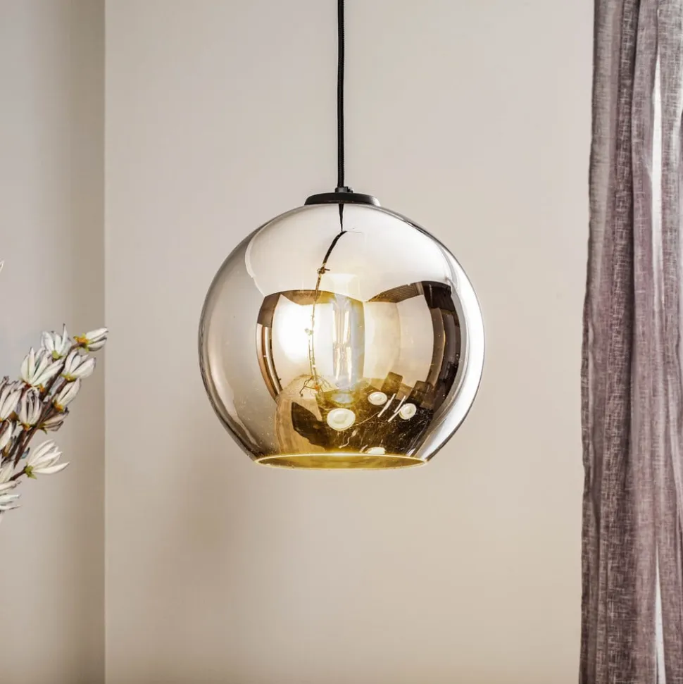 Hængelampe Polaris, spejlglas, krom