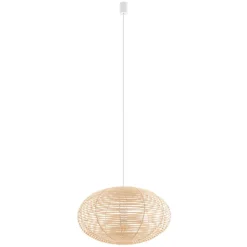 Hængelampe RATTAN, Ø 60 cm, naturbrun, rattan, E27