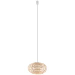 Hængelampe RATTAN, Ø 40 cm, naturbrun, Rattan, E27