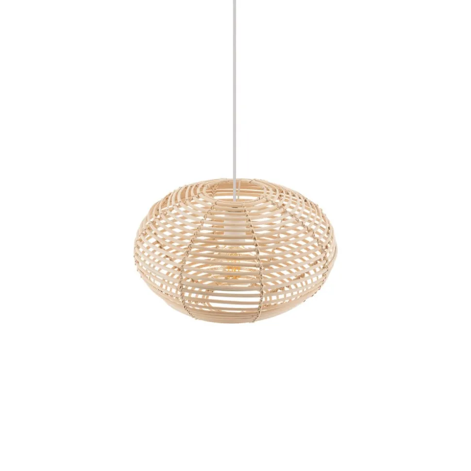 Hængelampe RATTAN, Ø 40 cm, naturbrun, Rattan, E27