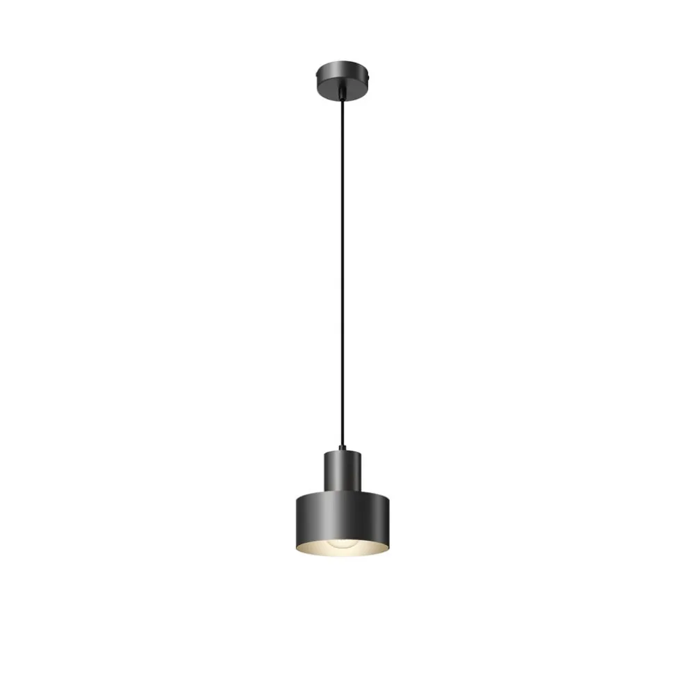 Hængelampe Rif i metal, sort, Ø 15 cm