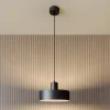 Hængelampe Rif i metal, sort, Ø 25 cm