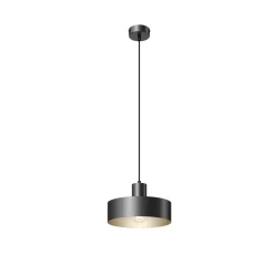 Hængelampe Rif i metal, sort, Ø 25 cm