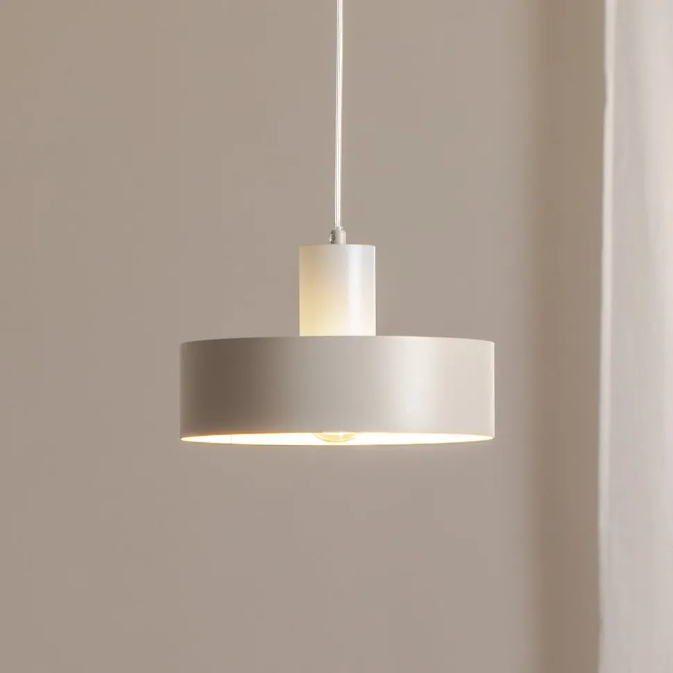 Hængelampe Rif M, taupe, 1 lyskilde, Ø 25 cm, stål