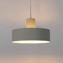 Hængelampe Rif M, taupe, 1 lyskilde, Ø 25 cm, stål