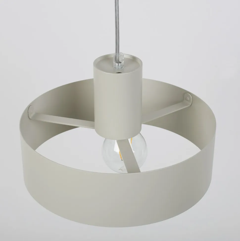 Hængelampe Rif M, taupe, 1 lyskilde, Ø 25 cm, stål