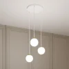 Hængelampe Royal, 3 lyskilder, opal hvid/hvid, glas, E14
