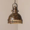 Hængelampe Saglam, 1 lyskilde, antik messing, Ø 30 cm, metal