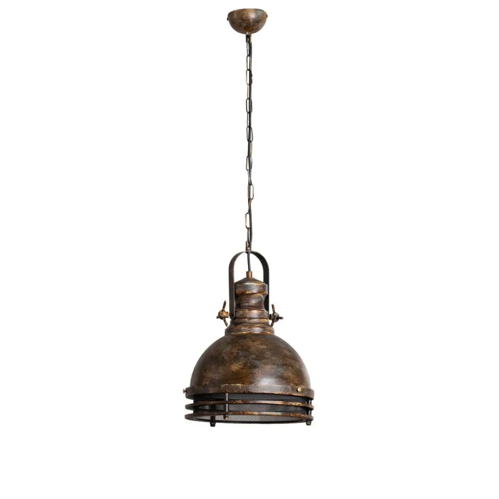 Hængelampe Saglam, 1 lyskilde, antik messing, Ø 30 cm, metal