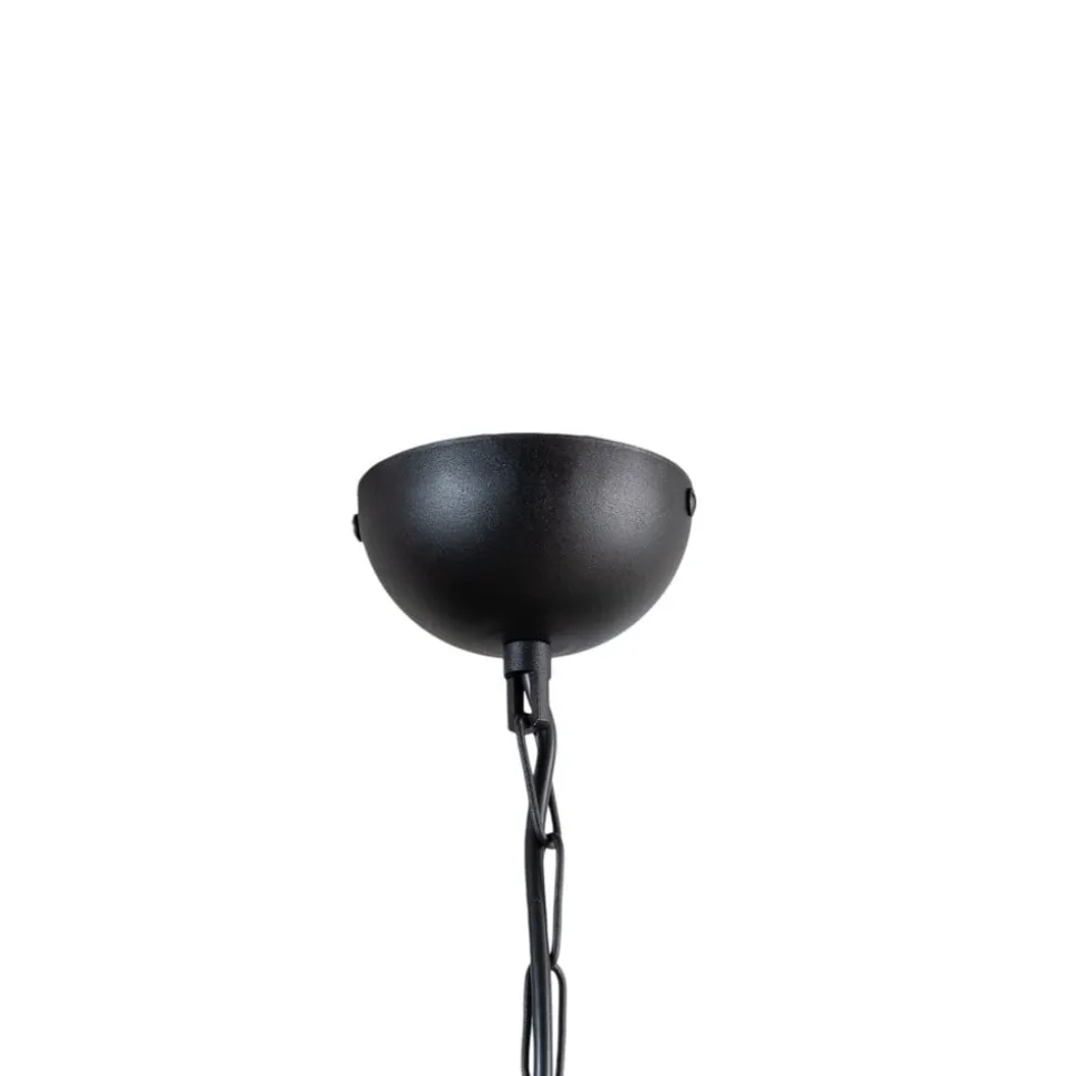 Hængelampe Saglam 3762, rød/sort, jern, Ø 32 cm
