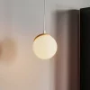Hængelampe Sfera 1 lyskilde glas/træ lys