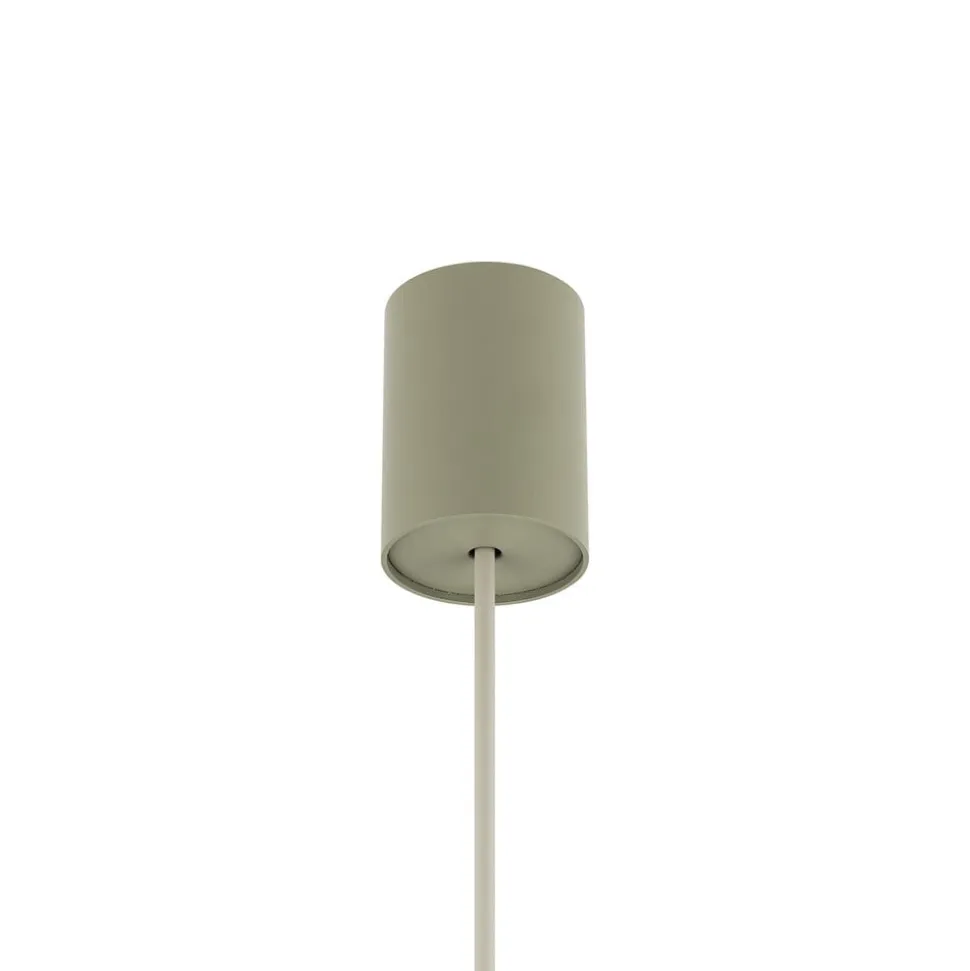 Hængelampe Simone, stål, salviegrøn, Ø 40 cm, GX53