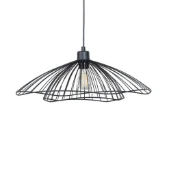 Hængelampe Tel, sort, metal, Ø 50 cm, metal