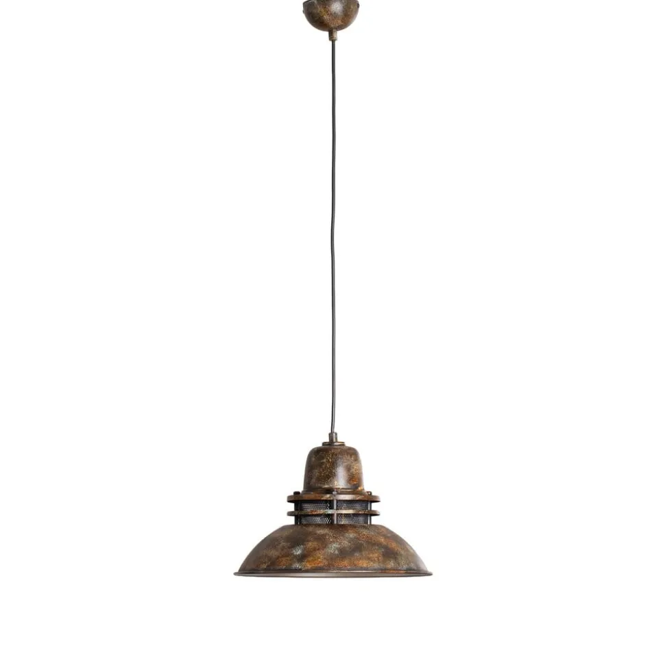 Hængelampe Tibet, antikbrun, Ø 34 cm, metal, E27