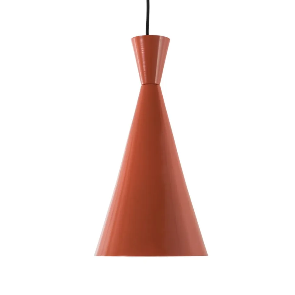Hængelampe Tom, orange, metal, Ø 19 cm, E27