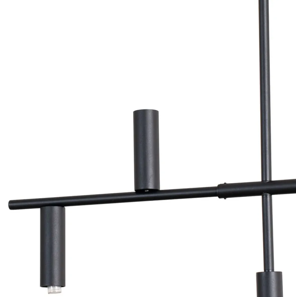 Hængelampe Trevo 6 All Black, metal, sort, GU10