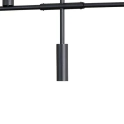 Hængelampe Trevo 6 All Black, metal, sort, GU10
