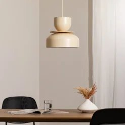 hængelampe Uto, creme/kabel creme, Ø 30 cm, metal