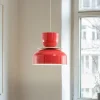 Hængelampe Uto, rød, Ø 30 cm, metal