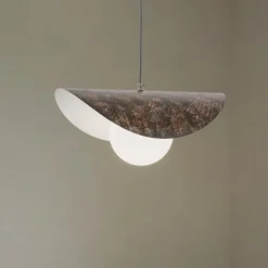 Hængelampe Vatoz, 1 lyskilde, sort, Ø 40 cm, metal/glas