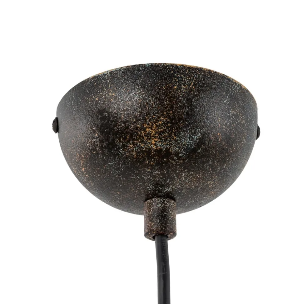 Hængelampe Vatoz, 1 lyskilde, sort, Ø 40 cm, metal/glas