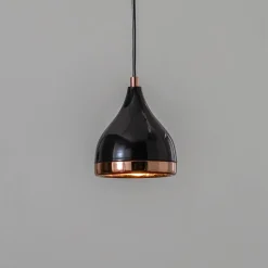 Hængelampe Yildo 7000 1 lyskilde Ø15cm sort/kobber