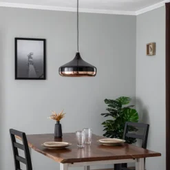 Hængelampe Yildo 253-S 1 lyskilde Ø36cm sort/kobber