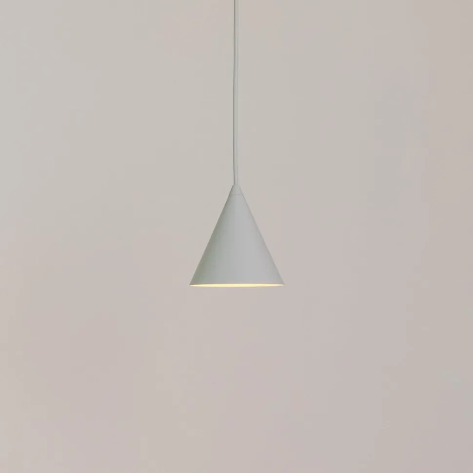 Hængelampe ZENITH, lysegrå, Ø 11 cm, metal, GU10