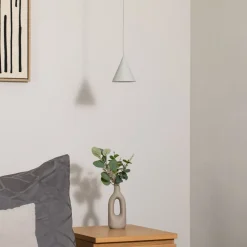 Hængelampe ZENITH, lysegrå, Ø 11 cm, metal, GU10