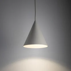 Hængelampe ZENITH, lysegrå, Ø 11 cm, metal, GU10