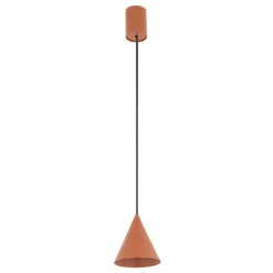 Hængelampe ZENITH, terrakotta, Ø 11 cm, metal, GU10