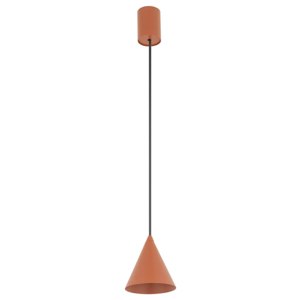 Hængelampe ZENITH, terrakotta, Ø 11 cm, metal, GU10