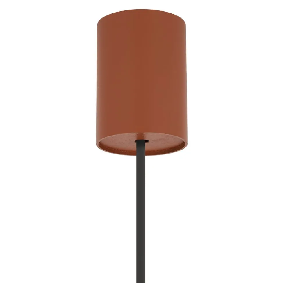 Hængelampe ZENITH, terrakotta, Ø 11 cm, metal, GU10