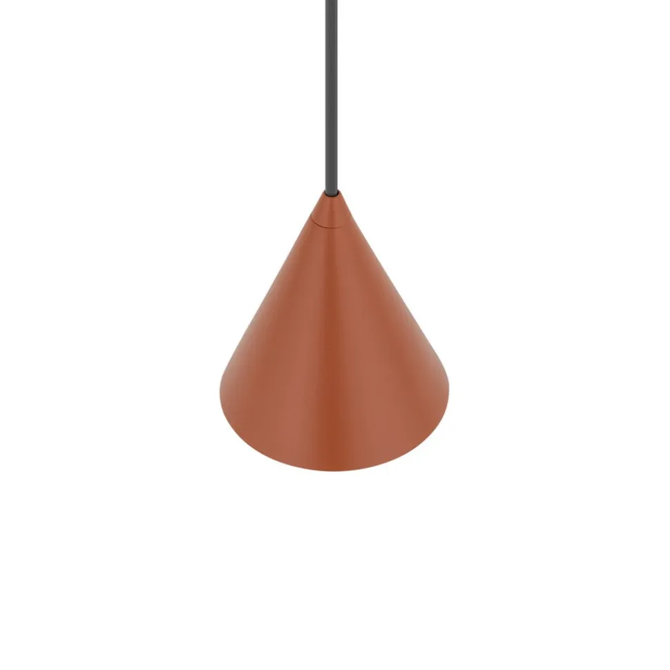 Hængelampe ZENITH, terrakotta, Ø 11 cm, metal, GU10