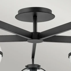 Hollis loftlampe, 5 lyskilder, sort/klar