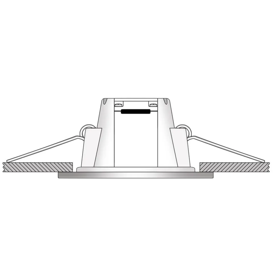 Holstein LED indbygningslampe IP65 116° stiv stål