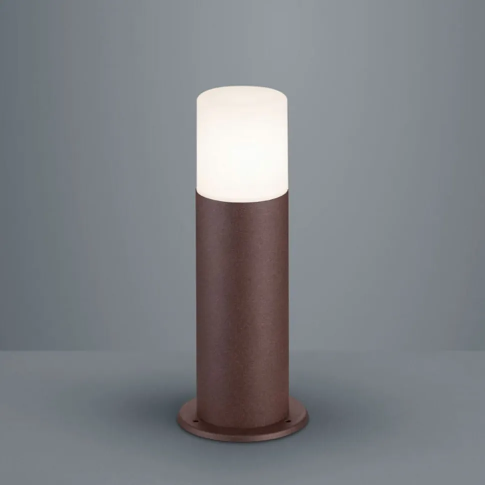 Hoosic sokkellampe af trykstøbt aluminium, rust