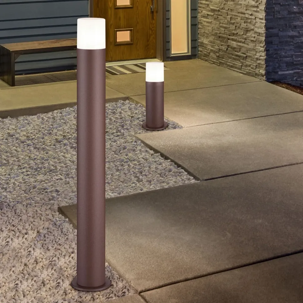 Hoosic sokkellampe af trykstøbt aluminium, rust