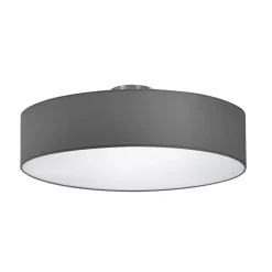 Hotel loftslampe, mat nikkel/grå, Ø 50 cm
