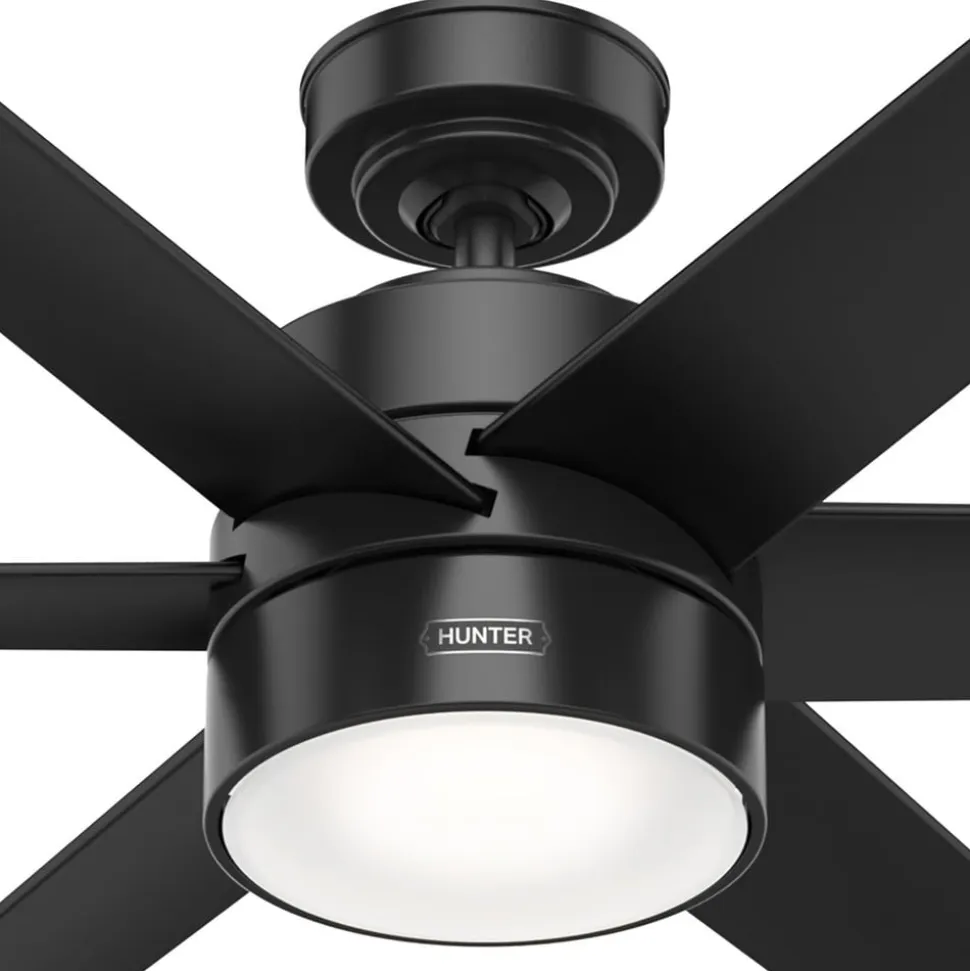 Hunter Solaria DC LED-loftventilator IP44 Ø 183