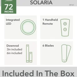Hunter Solaria DC LED-loftventilator IP44 Ø 183