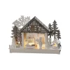 Hus og Bageri LED-adventsstage, batteridrift