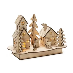 Hus og Træ LED-adventsstage