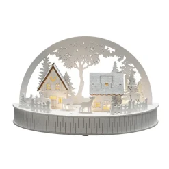 Huse og rensdyr LED-silhuet, batteridrevet