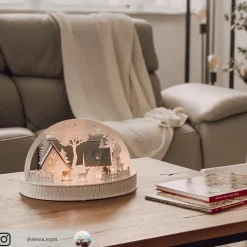 Huse og rensdyr LED-silhuet, batteridrevet