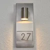Husnummerlampe Modena 7655, stål
