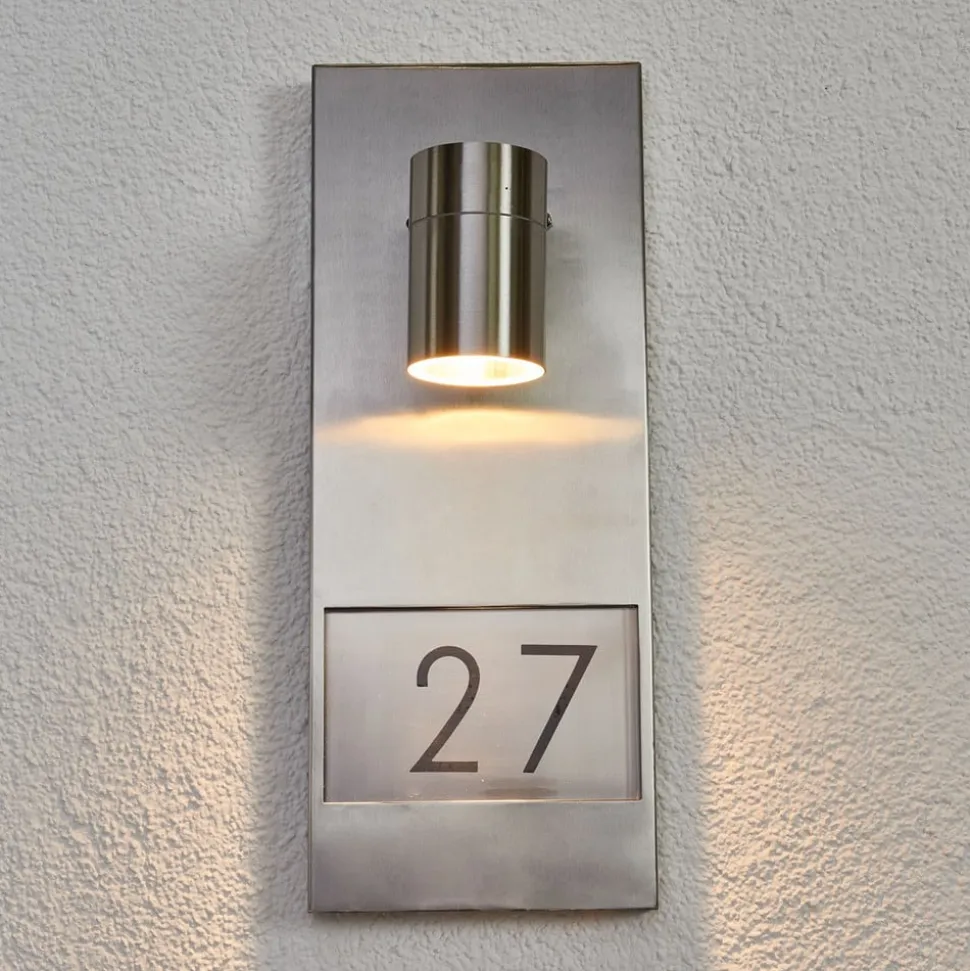 Husnummerlampe Modena 7655, stål