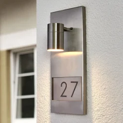 Husnummerlampe Modena 7655, stål