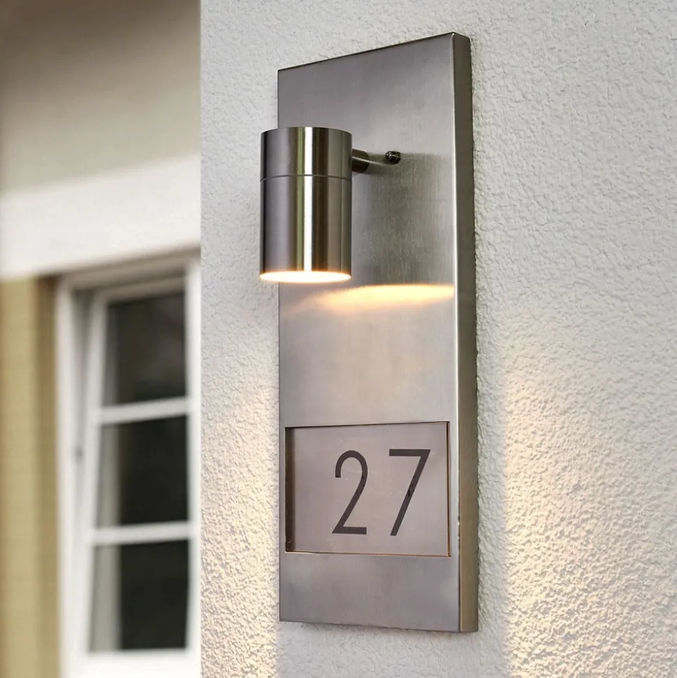 Husnummerlampe Modena 7655, stål